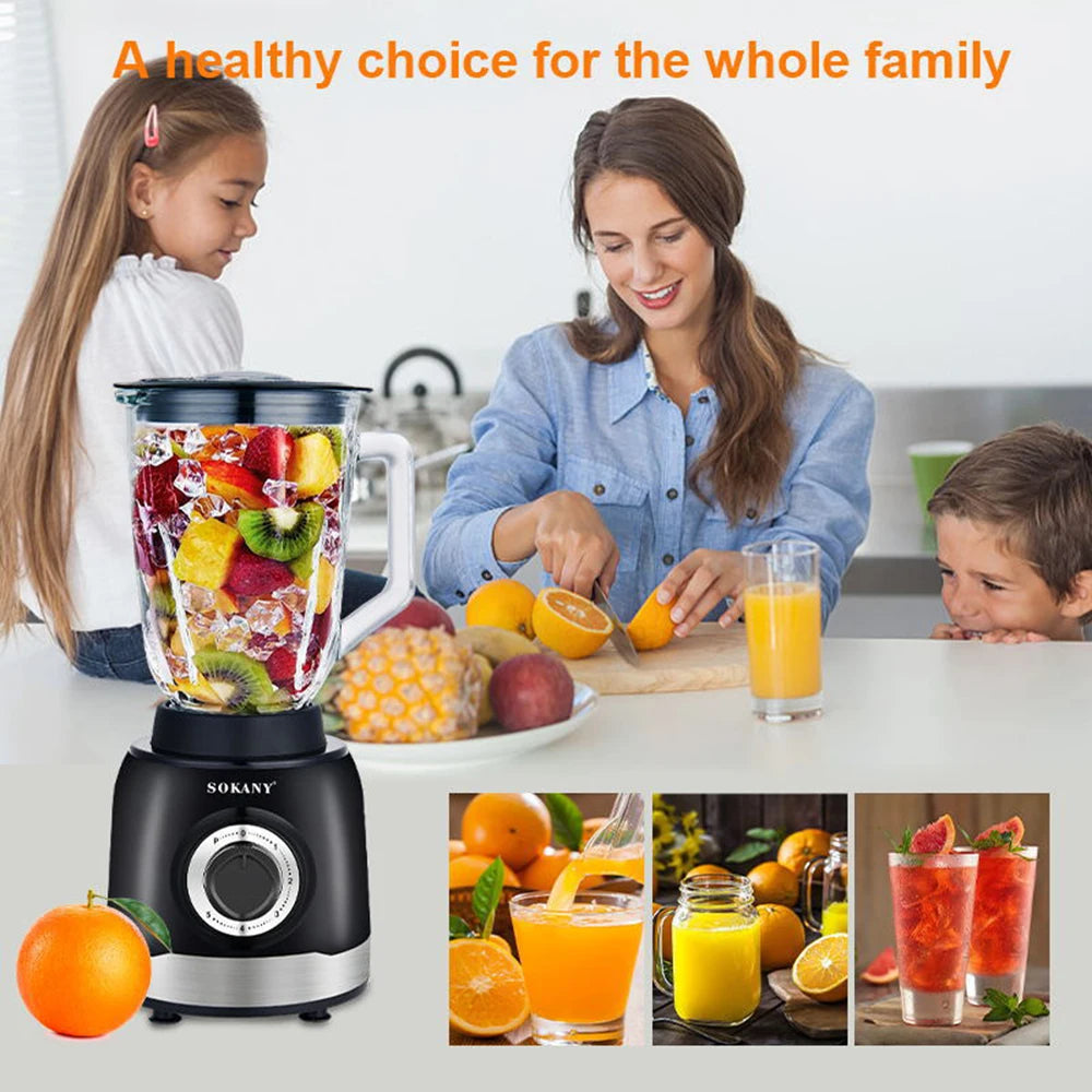 Multi-function Blender Food Grinding Kitchen Crushing Ice Juicer Suitable for Milkshakes and Fruit Drinks, Meats, Sauces