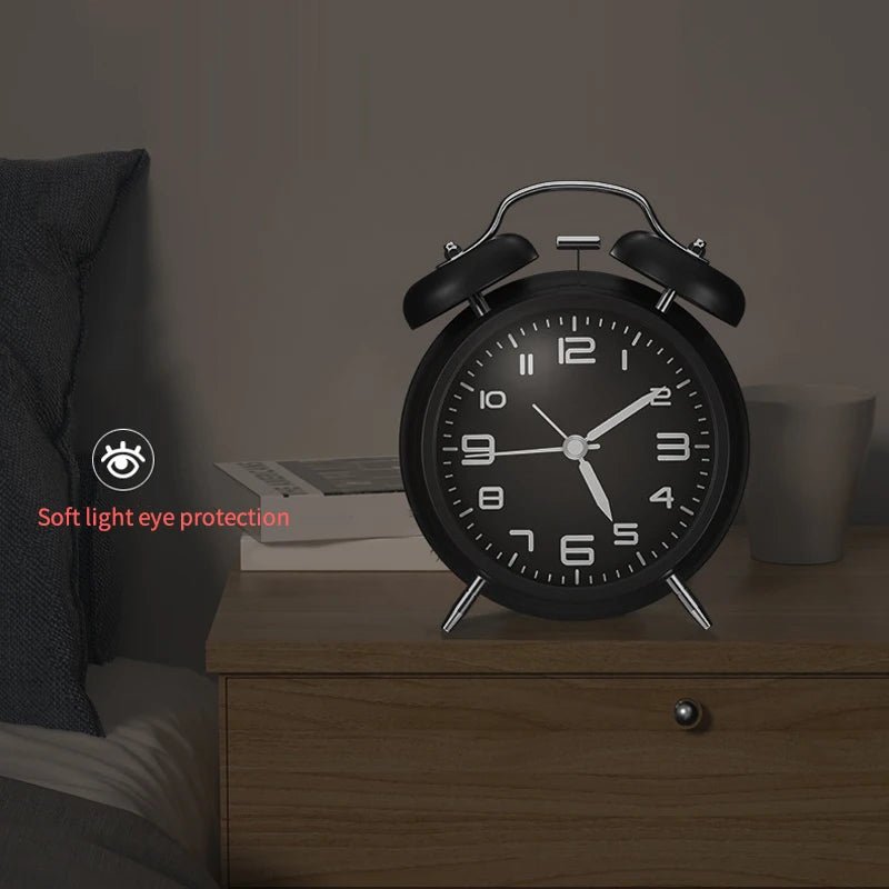 Smart Alarm Clock Metal Ringing Alarm Clock Student Kids Alarm Clock Bedside Alarm Clock Home Bedroom Decoration Clock