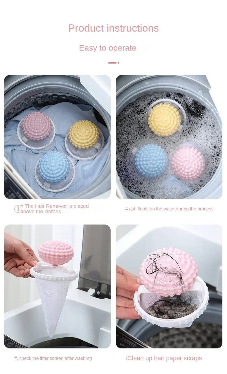 Pet Hair Remover Washing Machine Floating Lint Filter Bag Reusable Laundry Ball Clothes Hair Cleaning Tools Cat Hair Catcher