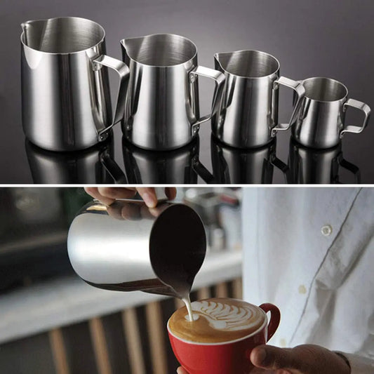 100/350/600/1000ml Coffee Milk Frothing Jug Latte Art Milk Frother Pitcher Stainless Steel Measurement Jug Pot Coffee Accessorie