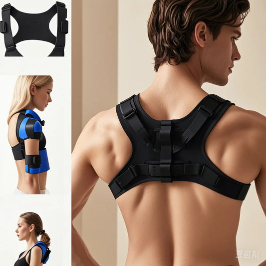 Adjustable Breathable Back Support Brace Posture Corrector Body Shaping Belt for Men Women Improves Posture Prevents Back Pain