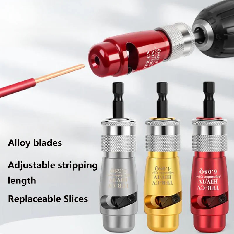 Electric Wire Stripper Fast Stripping Wire Tool Electric Wire Peeling Machine for Power Drill Driver Wire Stripping Tools