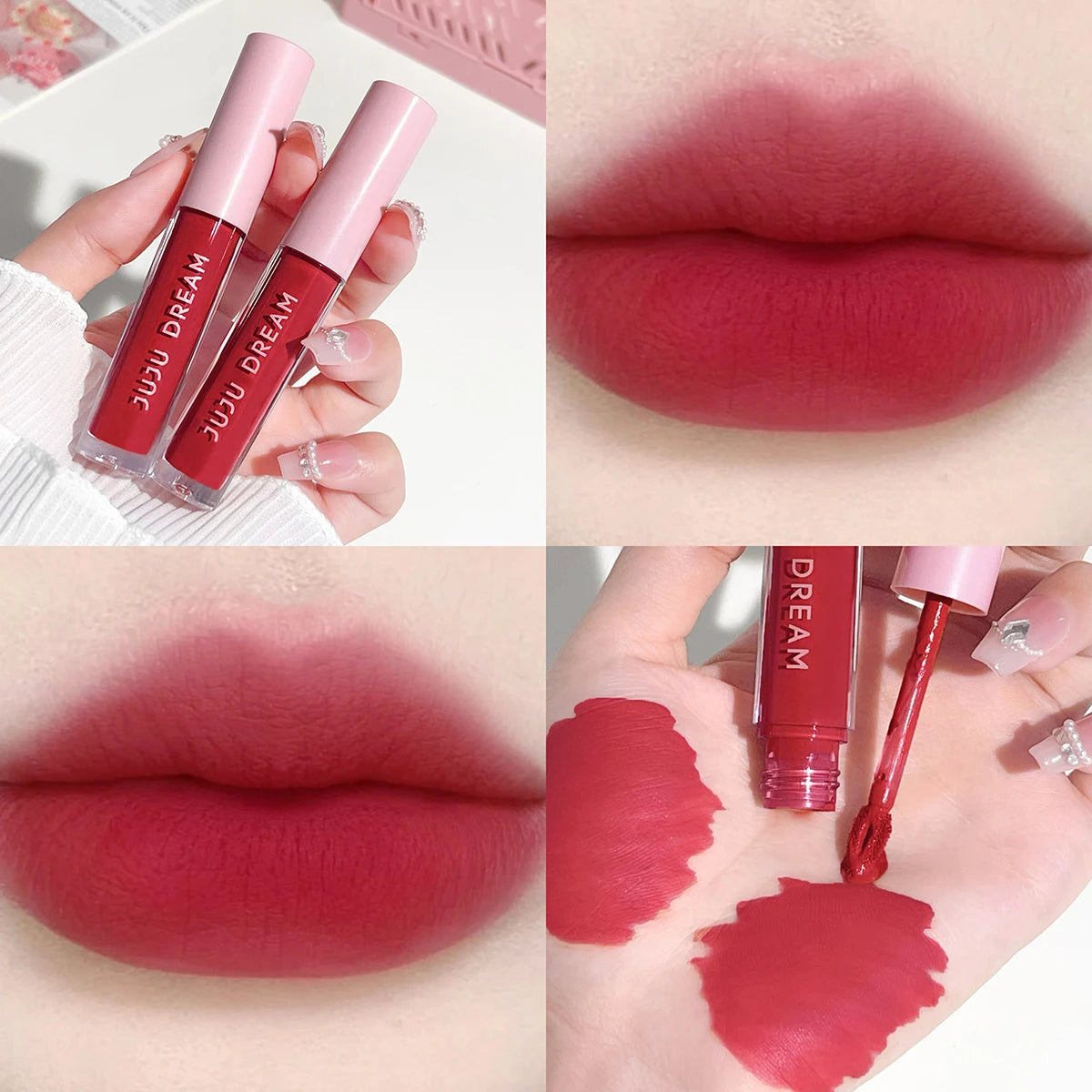 Floral Lip Gloss Water Mist Lip Tint Matte Lightweight and Translucent Lip Stain Whitening Lipstick Non-Transfer