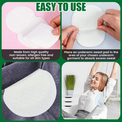 100Pcs Disposable Sweat-absorbing Patch Summer Deodorants Cotton Pads Underarm Armpit Sweat Pads thin Women Underarm Sweat Pads