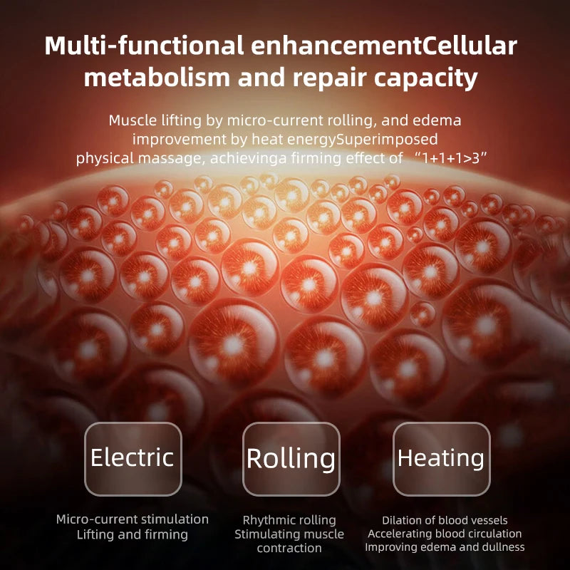 2025 Newest Facial Roller Machine Rotation EMS Heating Skin rejuvenation Facial Lifting Tighten Portable Beauty Machine