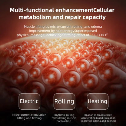 2025 Newest Facial Roller Machine Rotation EMS Heating Skin rejuvenation Facial Lifting Tighten Portable Beauty Machine