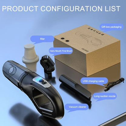 Handheld Vacuum Cleaner Cordless USB Charging Portable for Car Home Office Pet Hair Strong Suction Lightweight Mini Cleaner