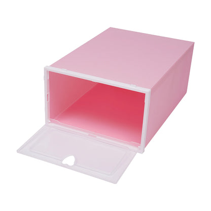 20Pcs Foldable Shoe Storage Boxes with Lids Transparent Stackable Containers Drawer Style PP Plastic Shoe Organizers