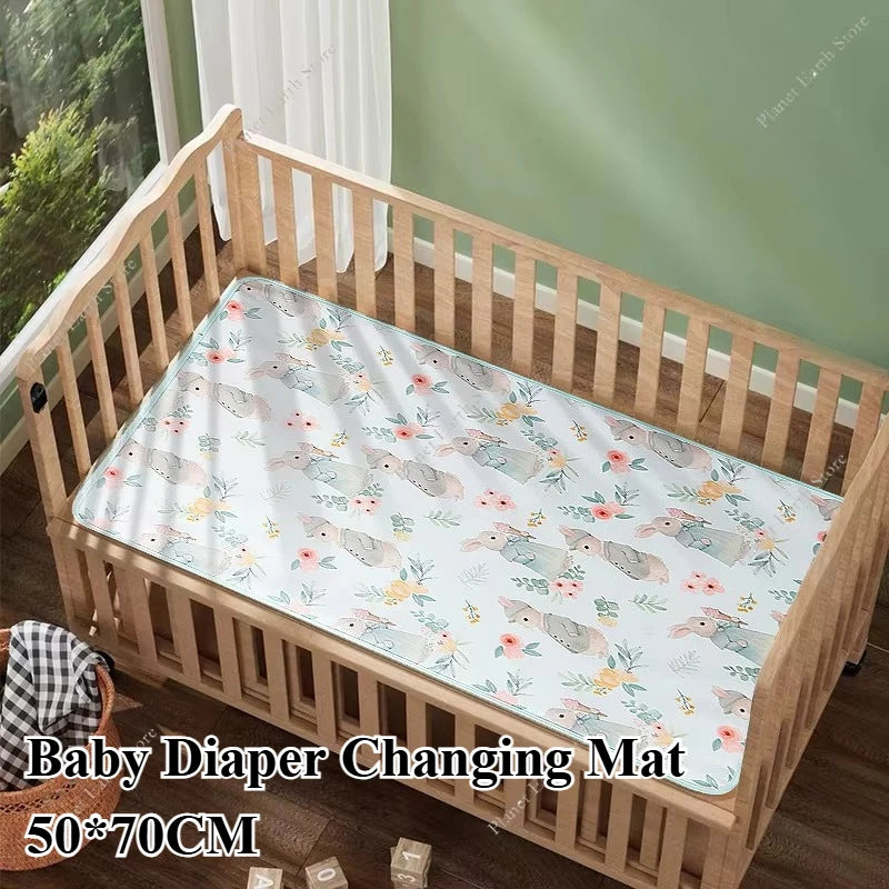 Waterproof Baby Diaper Changing Mat 50*70CM Cute Cartoon Bed Protector Diaper Bedding Urine Pads Care Pad for Adult Baby
