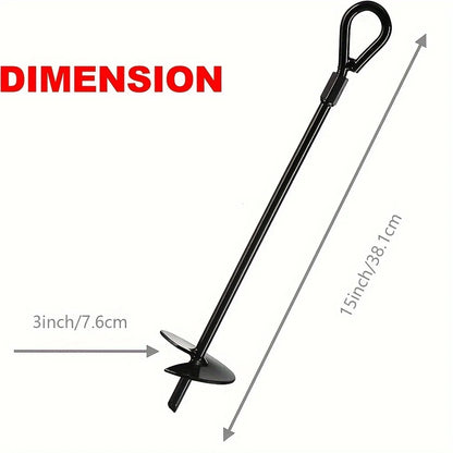 1pc Outdoor Tent Camping Site Anchor Nail Plug Hand-held Electric Drill Spiral Anchor Anchor Holder Anchor Pile Rotary Drill