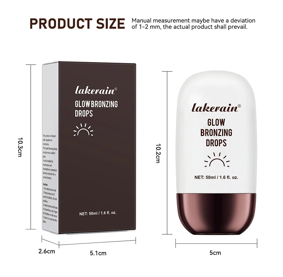 Glow Bronzing Drops Face Peptide Serums Liquid Bronzer Cream Hydrating Makeup For An Everyday Radiant Glow Summer Glow