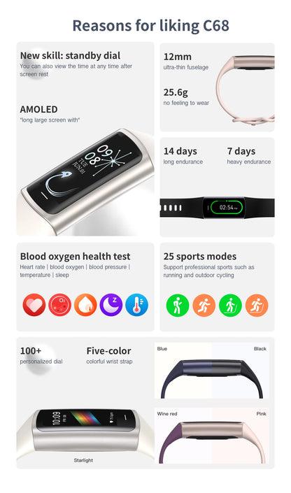 LIGE Sport Smart Bracelet Fitness Tracker For Man Women Band Waterproof Connected Phone Tracker Men Smart Watch For Android ios