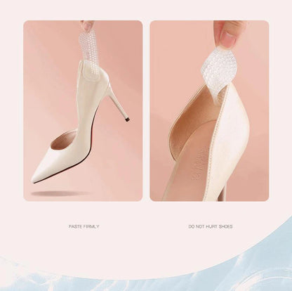 1 Pair Silicone Heel Stickers Heels Grips for Women Men Anti Slip Heel Cushions Non-Slip Inserts Pads Foot Heel Care Protector