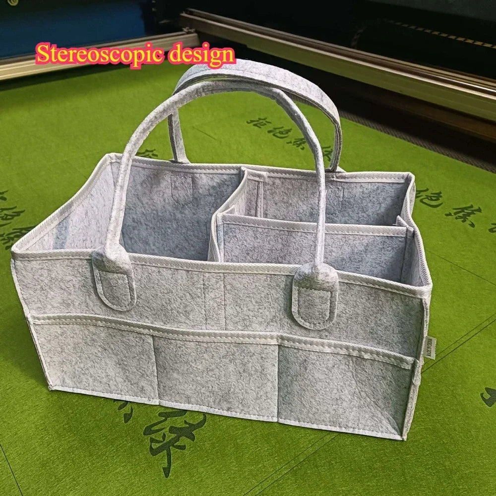 Baby Diaper Bag Felt Diapers Storing Baby Products Nursery Supplies Storage Bag Foldable and Portable Essential Mother's Handbag