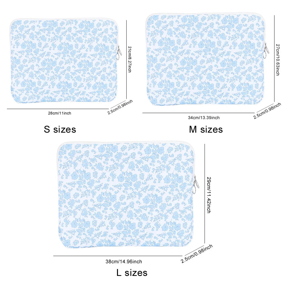 11/13/15 Inch Laptop Sleeve Quilted Laptop Bag Coquette Floral Laptop Carrying Case Office Accessories