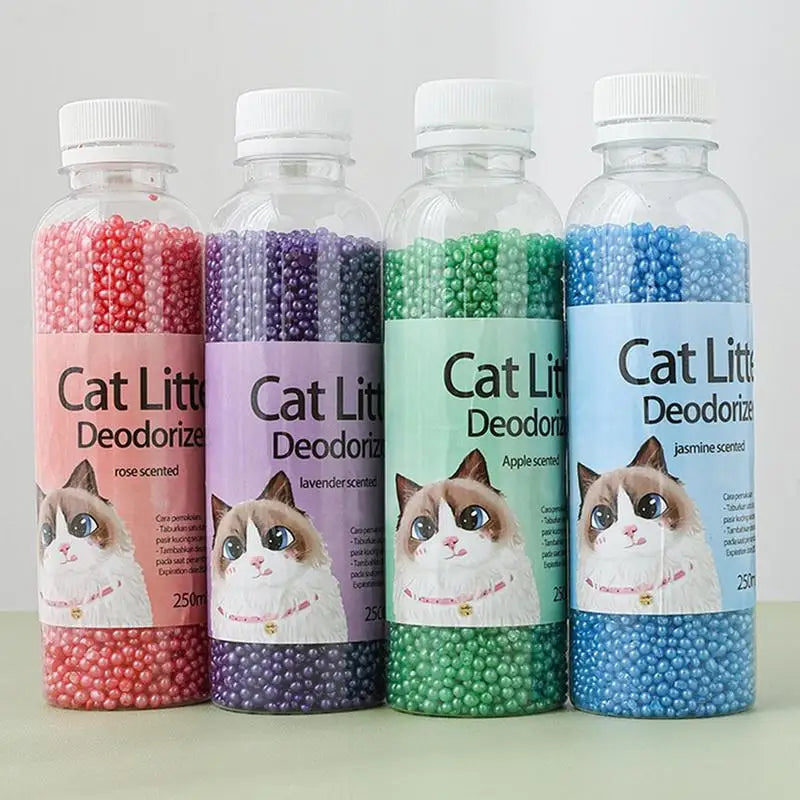 250ml Cat Litter Deodorant Beads For Kitten Toilet Artifact Pet Odor Activated Carbon Absorbs Cat Sand Stink Cleaning Supplies