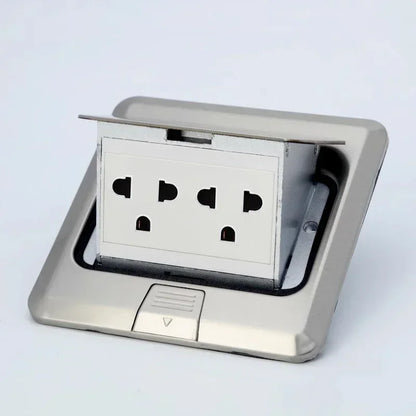 Pop Up Floor Socket Hidden Type EU/FR/US/UK/Universal Power Outlet Stainless Steel Electrical Switches For Home Office Table