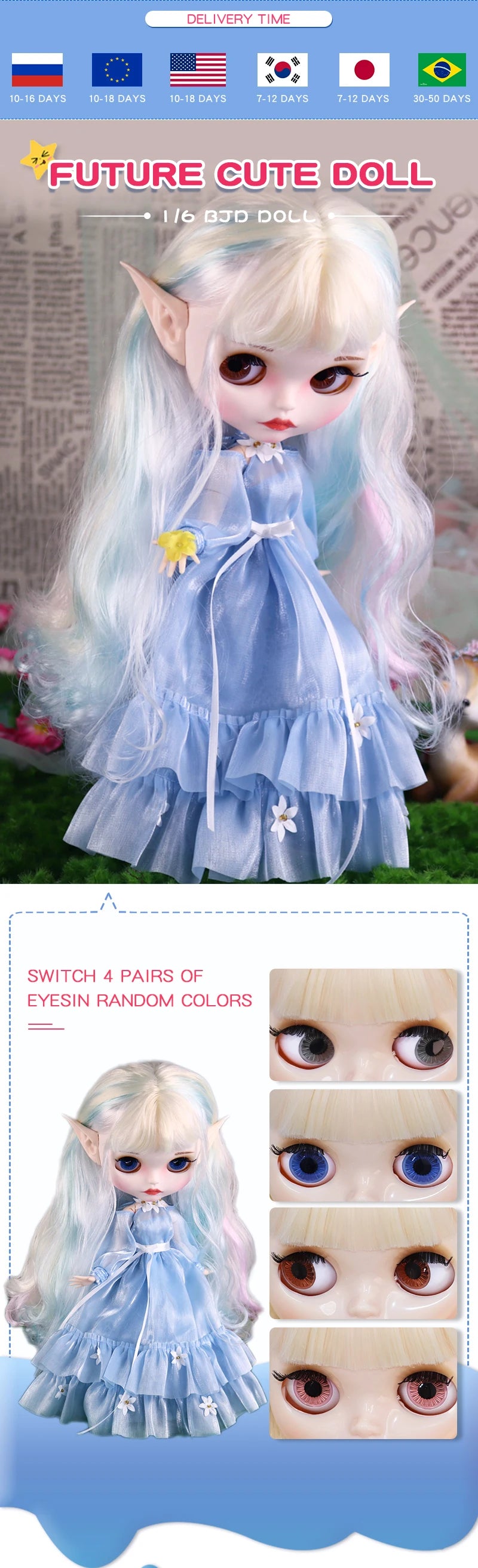 ICY DBS Blyth Doll Combo Clothes Shoes Hand Set Included Children Toy Gift 1/6 BJD Ob24 Anime Girl Azone M