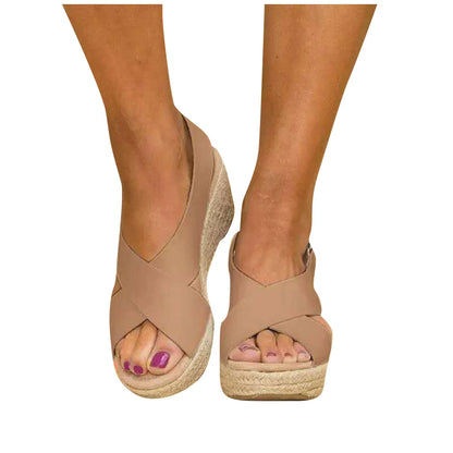 New Fashion Women's Wedge Shoes Casual Comfortable Peep Toe Platform Sandals Elegant Women Heels Summer Wedge Platform Sandals