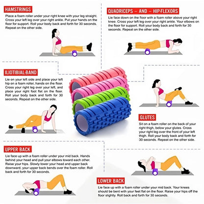 Hollow Yoga Column Foam Three-dimensional Floating Roller for Pilates Yoga Exercise Fitness Relaxation Muscle Massage Stick Club