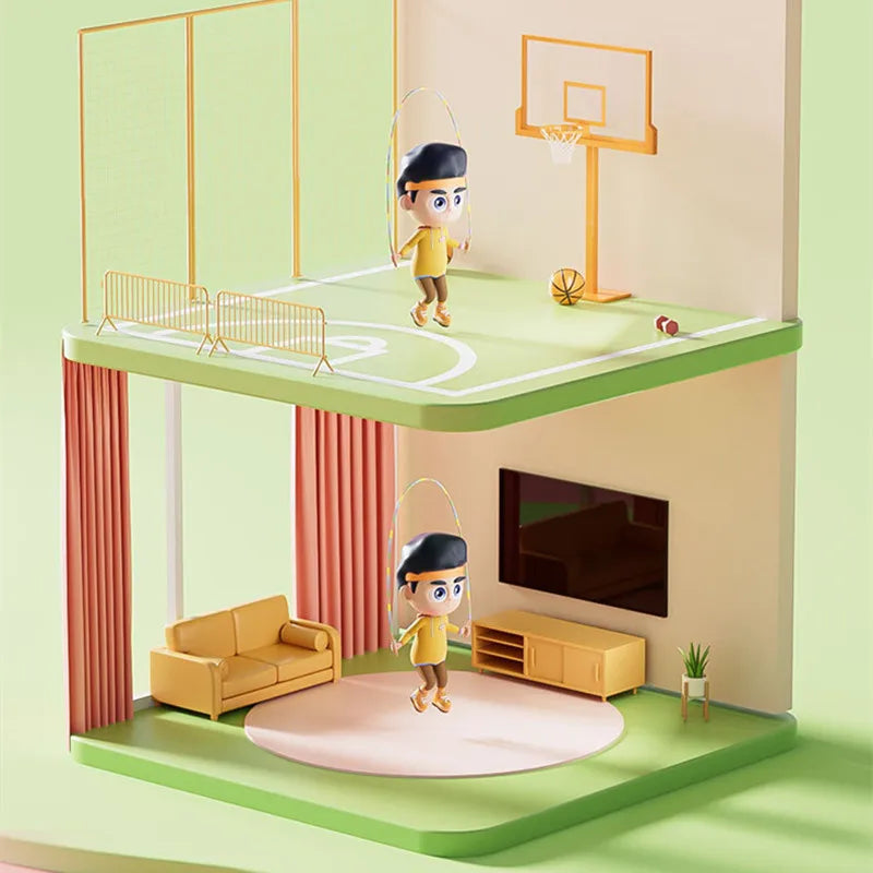 Rope Skipping Colorful Soft Beads Beaded Skipping Jump Rope For Kindergarten Pupil Choldren Beginners