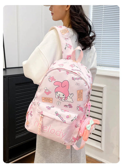 New style trendy student schoolbag cartoon print cute large capacity backpack fashionable middle school student backpack