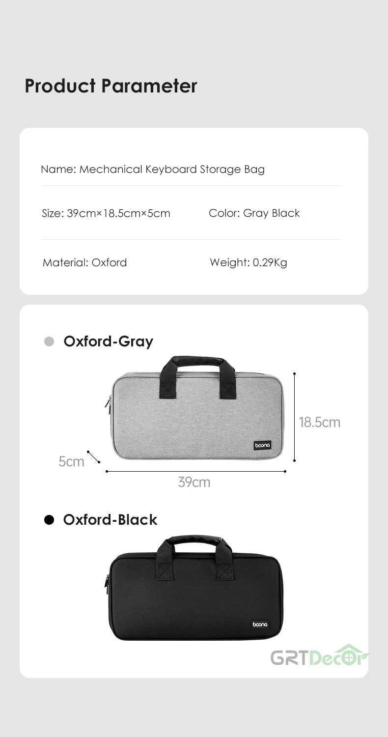 Tech Pouch Organizer for Keyboard Within 82-108 Key Mechanical Keyboard Storage Bag Organizer Travel Tech Pouches Dust Cover