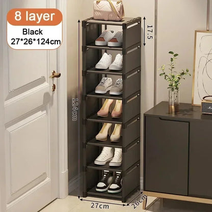 Shoe Organizers For Closet Shoe Storage Boxs Stackable Multilayer Shoes Rack Space Saving For Entryway Large Sturdy Stackable