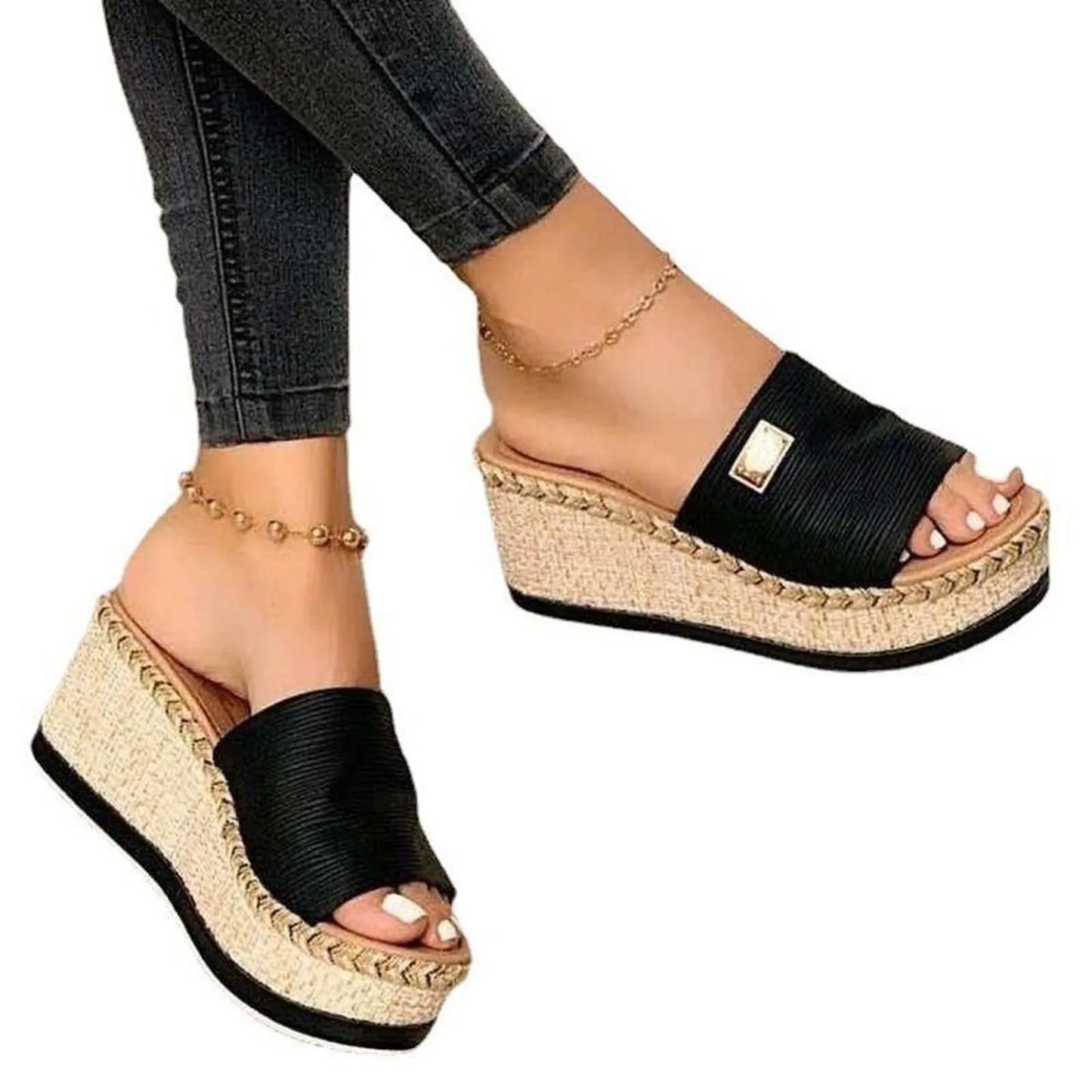 Sandals - Women'S Platform Sandals, Wedge Heel,  Straps, Summer Beach Fashion Sapatos Femininos босоножки летние Sandalias