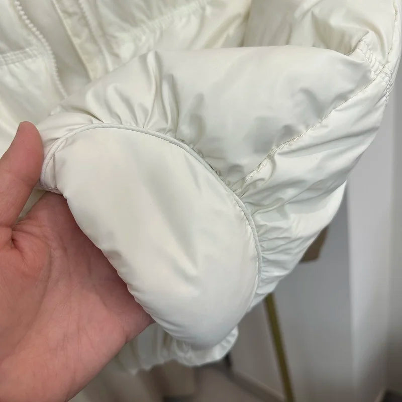 Down Jacket Women Sleeveless 2024 New Down Vest Female Standing Collar Short Coat Loose White Down Jacket Vest Small European