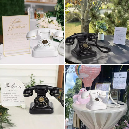 Wedding Audio Phone Guestbook Banquet Guests Voice Sign-In Phone Party Audio Blessing Message Phone Audio Book Phone