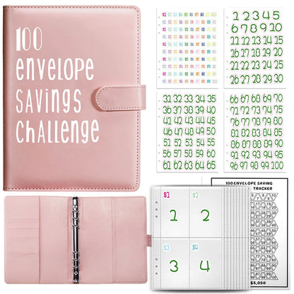 100 Envelope Cash Savings Challenge, Saving Challenge Envelop Book, Budget Envelope Financial Assistant, A5 Size Cash Binder