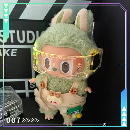 Lafufu Glasses Doll Accessories Doll Accessories Cool Luminous Future Technology Glasses Mini Edition Handsome Doll for cloth