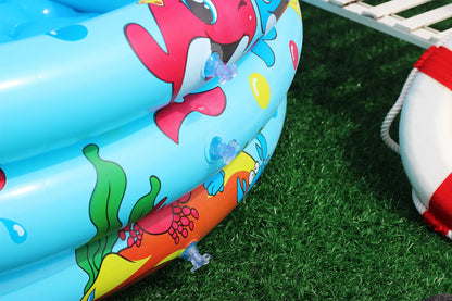 Reusable Inflatable Swimming Pool Double Layer Garden Portable Thickened For Kids Water Toys Party Round Indoor Outdoor Paddling