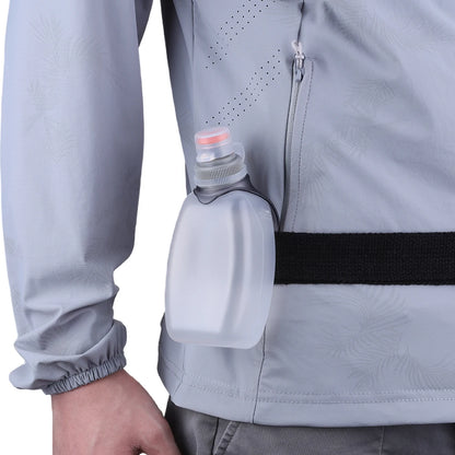 250ml Squeeze Water Bottle with Clip & Dustproof Lid Hydration Waist Bottle Leakproof Running Belt Bottle for Running Cycling