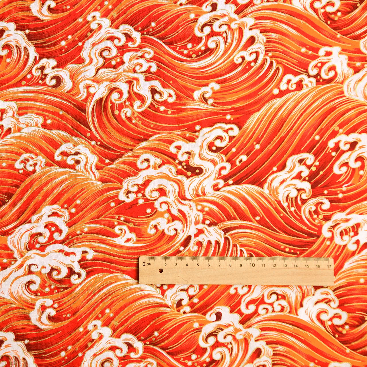 Cotton Bronzing Printing Fabric Handmade DIY Clothing Luggage Sachet Cotton Cloth Cotton Fabric Qinghai Smoke Wave, 145x50cm