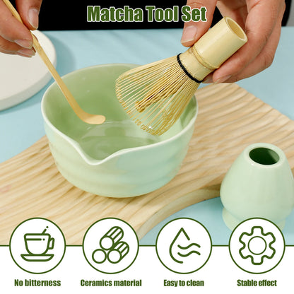 Matcha Ceremony Kit for Japanese Tea Ceremony, Traditional Matcha Bowl, Whisk, Tea Scoop, Matcha Powder Strainer, Matcha Tea Set