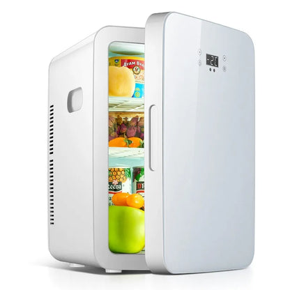 Mini Fridge 25L Dual-Core Compact Refrigerator For Car Portable AC/DC Small Cooler And Warmer With Digital Temperature Control
