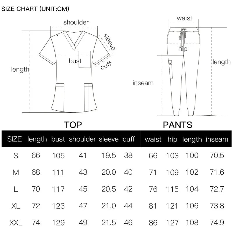 Surgical Scrubs Unisex - Quick-Dry Dental Clinic & ER Workwear Split Set W/Short Sleeve & Anti-Microbial 6 Pockets