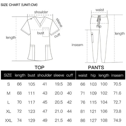 Surgical Scrubs Unisex - Quick-Dry Dental Clinic & ER Workwear Split Set W/Short Sleeve & Anti-Microbial 6 Pockets