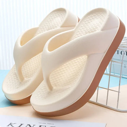 Platform Flip Flops for Women, Outdoor Beach Sandals 2025 Popular Design Non-slip Slippers Comfortable, Soft And Thick Sole