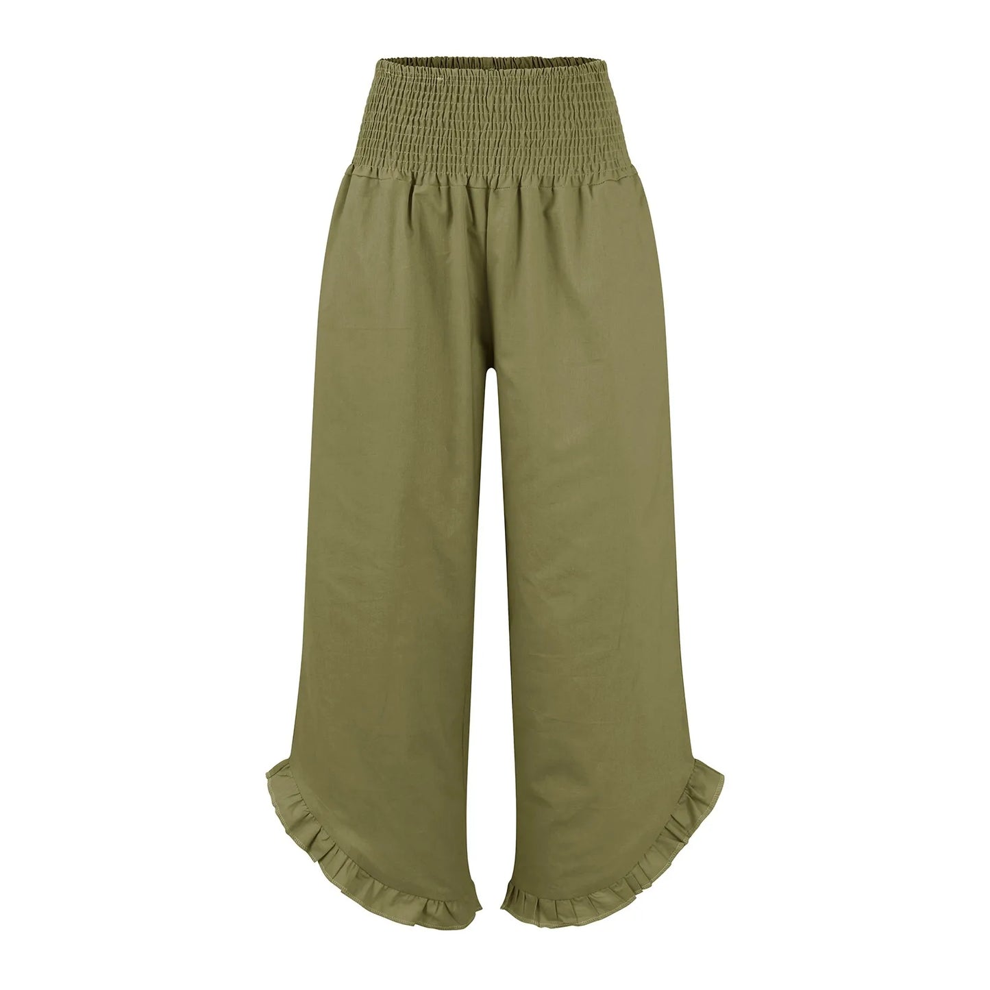 Summer Womens Palazzo Pants Summer Casual Flowy Wide Leg Trousers Beach Travel Vacation Outfits All Match Loose Baggay Pants