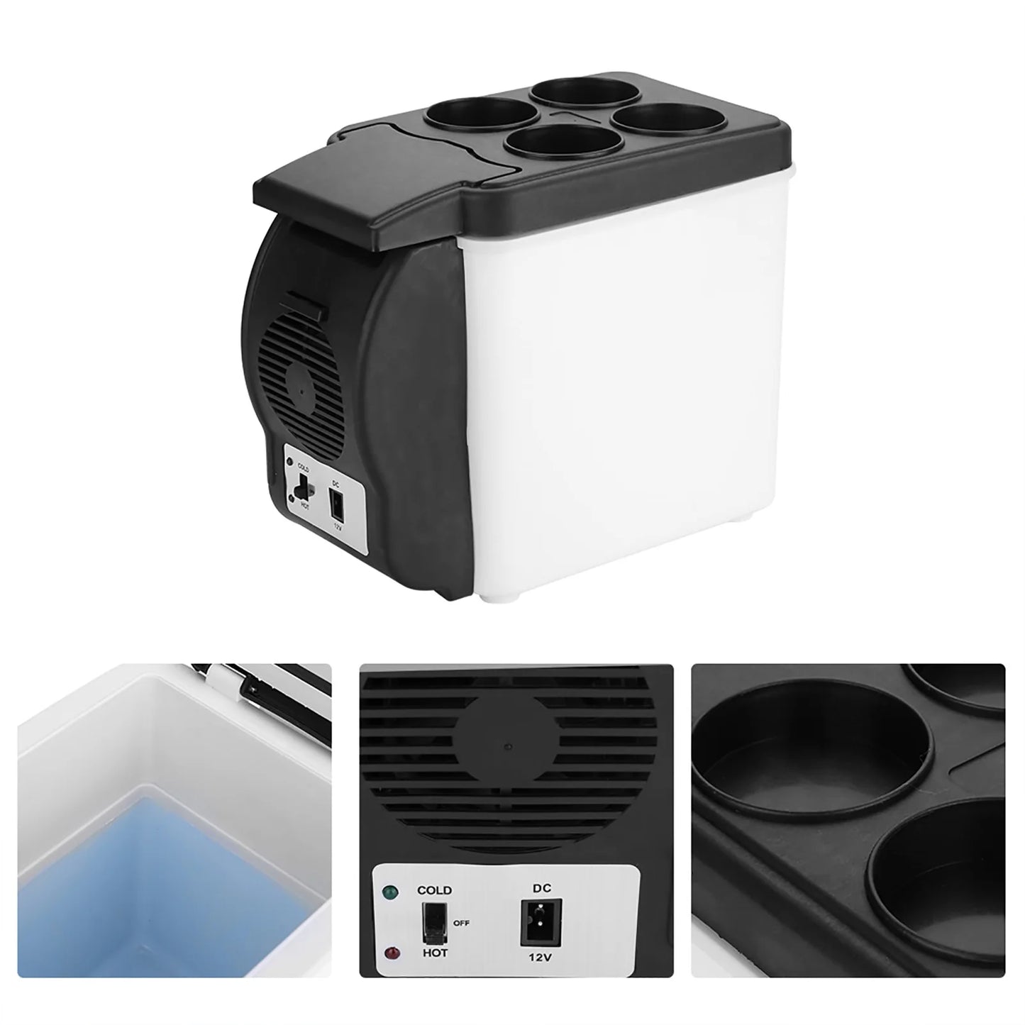 6L 12V Electric Car Refrigerator Portable Mini Fridge Freezer Vehicle Refrigeration And Heating Ice Box Car Electronic Devices