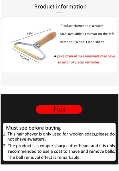 Lint remover pellet scraper for clothes pet hair cleaning roller Coat carpet wool razor brush for lint removal anti plush 1 PCS