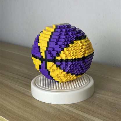 Sport  DIY Mini Building Blocks: Soccer & Basketball Set Creative Assembled Toys, Ideal Gift for Sports Fans, Unique Room Decor