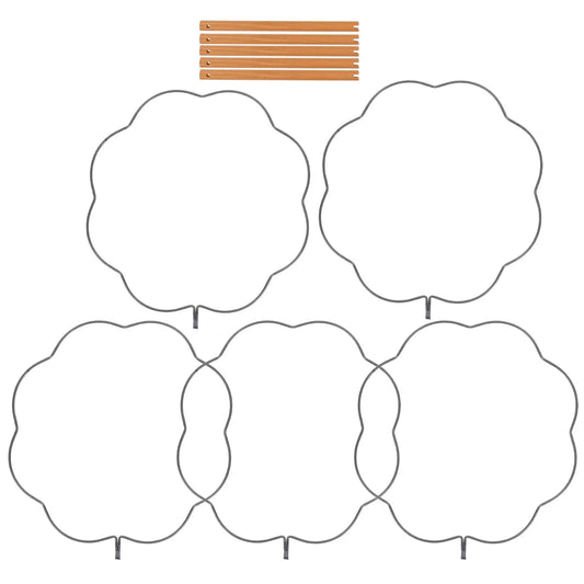 5 Pcs Iron Fan Frames Handmade Craft Tools Diy Silk Fans Wedding Vintage Round Fan Skeletons Hanfu Accessories Foldable Japanese