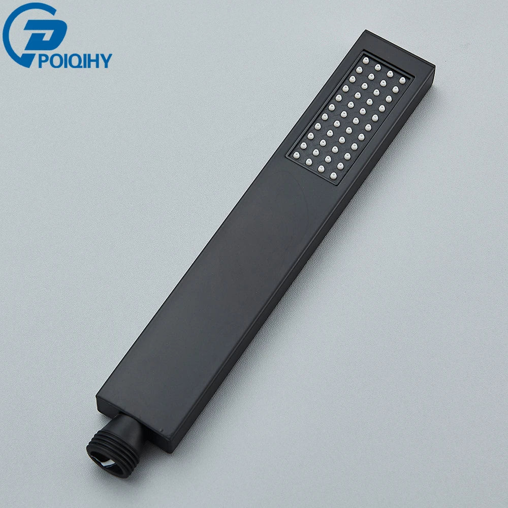 Brass Hand Held Shower Head Black Golden Handshower Head 100% Copper Head Faucet Accessory Single Function Shower Head