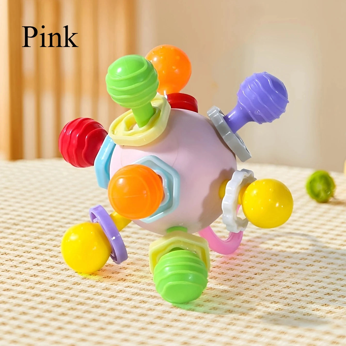Montessori Baby Rattle Toy 0 to 6 Months Sensery Games Rubber Textured Multi Tactile Touch Balls Training Massage Soft Balls
