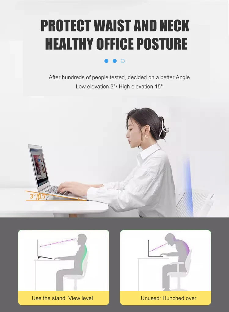 2pcs/Set Laptop Stand for Computer Keyboard Stand Riser Aluminum Mini Portable Laptop Stands for Notebook