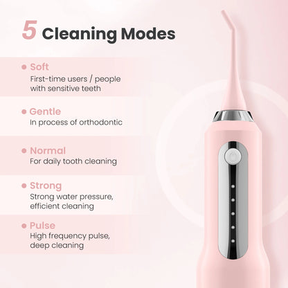 SEJOY Water Flosser for Teeth Irrigator Teeth Whitening Tool Portable Water Pick Personal Care Appliances Dental Teeth Cleaner